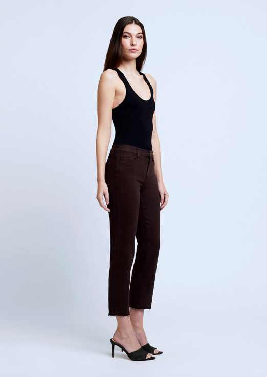 Sada High Rise Crop Slim Espresso