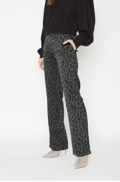 Cyan Olive Animal Dot Pant